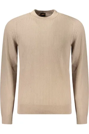 HUGO BOSS Strik, Herre, , XL, Uld, Kontrastfuld Crew Neck Sweater