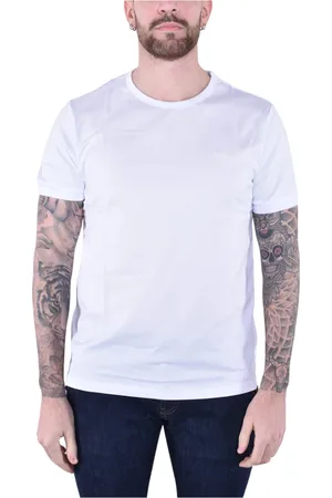 sun68 Top, Herre, Hvid, S, Bomuld, Merceriseret Jersey T-shirt Kortærmet