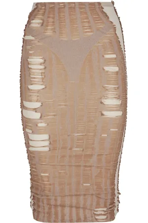 Diesel Nederdel, Dame, , S, Uld, Nøgen Neutrals Nederdel Stilfuld Komfort Elegance