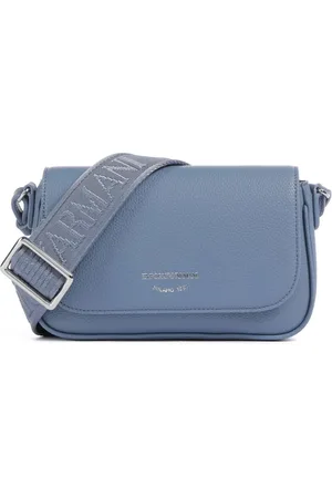 Emporio Armani Taske, Dame, Blå, ONE SIZE, Uld, Trykt Hjortelæder Skuldertaske