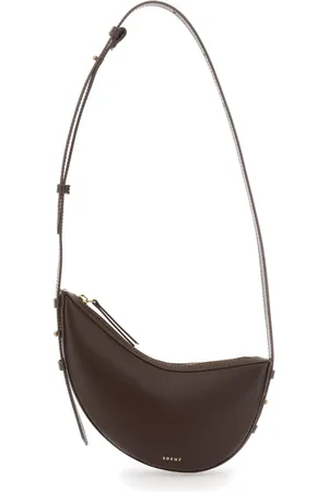 Soeur Taske, Dame, Brun, ONE SIZE, Uld, Brun Mini Skuldertaske med Asymmetrisk Design