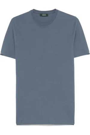 ZANONE Top, Herre, Blå, L, Afslappet Z1851 T-shirt til mænd
