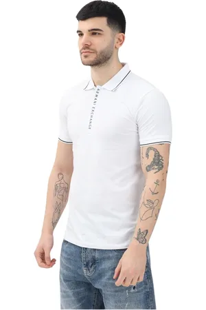 Armani Exchange Top, Herre, Hvid, S, Moderne hvid polo shirt
