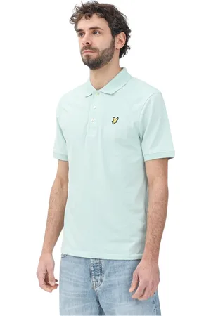 Lyle & Scott Top, Herre, Grøn, M, Bomuld, Mintgrøn kortærmet poloshirt