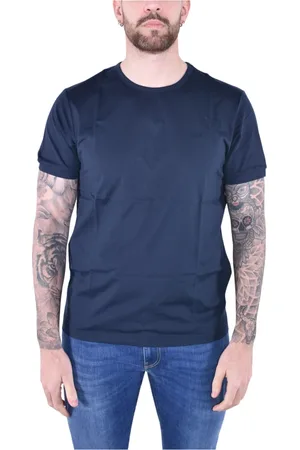 sun68 Top, Herre, Blå, M, Bomuld, Merceriseret Jersey T-shirt Kortærmet