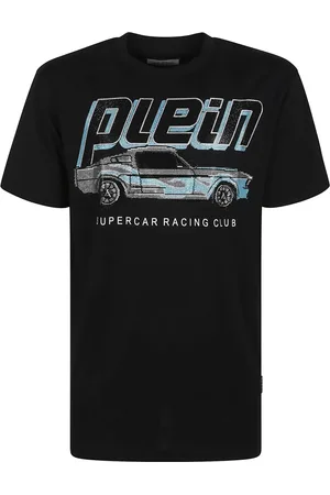 Philipp Plein Top, Herre, Sort, M, Bomuld, Sort T-shirt & Polo Moderne Pasform