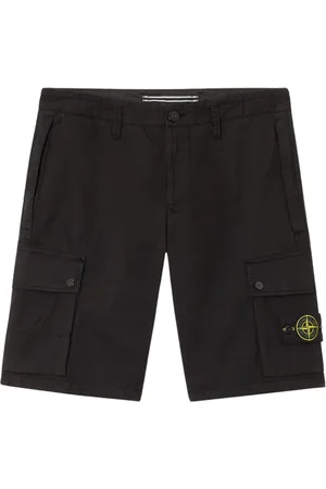 Stone Island Shorts, Herre, Sort, W34, Bomuld, Supima® Bomuld Cargo Bermuda Twill