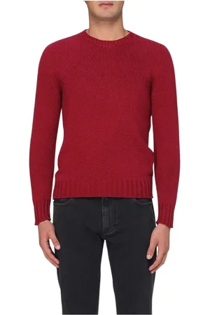 DRUMOHR Strik, Herre, Rød, XL, Bordeaux Sweaters