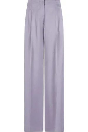Emporio Armani Bukser, Dame, Lilla, M, Lilla Bukser med Grosgrain Detalje