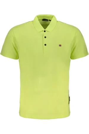 Napapijri Top, Herre, Gul, S, Bomuld, Gul Bomuld Polo Shirt med Logo