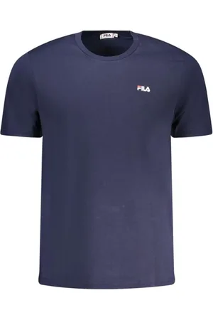 Fila Top, Herre, Blå, XL, Bomuld, Blå & Hvid Bomuld Crew Neck T-shirts