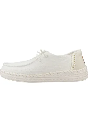 Hey dude Sko, Dame, Hvid, 39 EU, Uld, Vævet Espadrille Snøresko