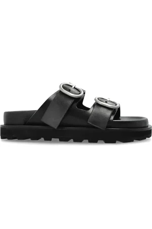 Jil Sander Sko, Dame, Sort, 40 EU, Læder, Læder slides