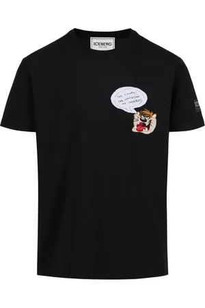 Iceberg Top, Herre, Sort, 2XL, Bomuld, Sort klassisk regular fit bomuld jersey T-shirt