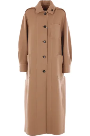 Max Mara Frakke, Dame, Brun, 2XS, Uld, Uld og cashmere frakke