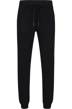 Iceberg Bukser, Herre, Sort, L, Bomuld, Sorte sweatpants i bomuld med broderet lap