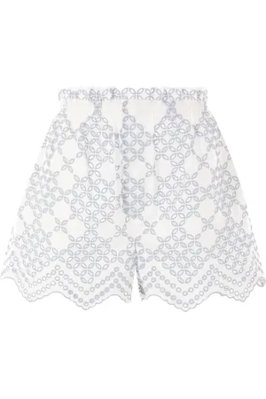 RAQUEL DINIZ Shorts, Dame, Flerfarvet, M, Bomuld, Shorts med elastisk talje og engelsk søm