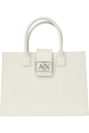 Armani Exchange Taske, Dame, Hvid, ONE SIZE, Uld, Beige Shopper Taske Forår Sommer Kollektion