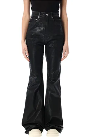 Rick Owens Jeans, Dame, Sort, W26, Bomuld, Sort Bootcut Jeans Hæv Stil