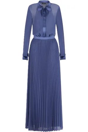 Emporio Armani Kjole, Dame, Blå, XS, Polyester, Polyester Kjoler