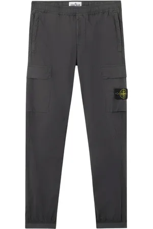 Stone Island Bukser, Herre, Sort, W32, Bomuld, Cargo Bukser i Stræk Bomuld Tela