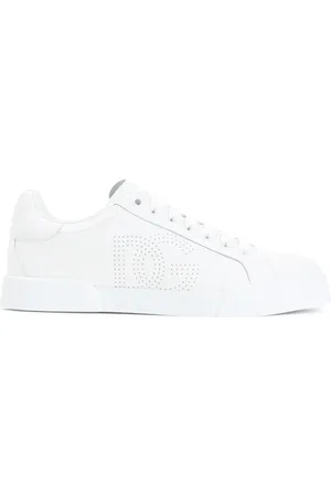 Dolce & Gabbana Sko, Dame, Hvid, 36 1/2 EU, Uld, Hvide Sneakers Elegante Behagelige Sko