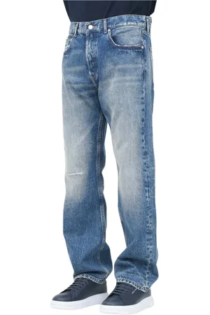 Tommy Hilfiger Jeans, Herre, Blå, W36, Denim, Afslappede Denim Jeans med Fadede Detaljer