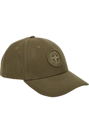 Stone Island Tilbehør, Herre, Grøn, ONE SIZE, Uld, Uld/Polyester Gabardine Kasket
