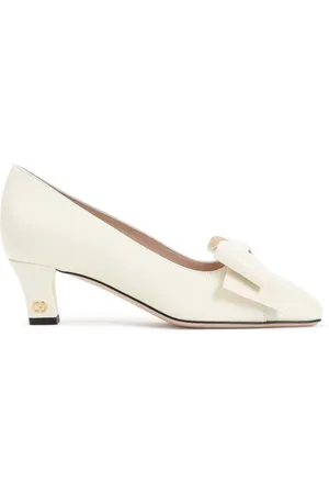 VALENTINO GARAVANI Sko, Dame, , 38 EU, Læder, Hvide Læderpumper Elegant Stil