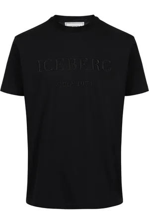 Iceberg Top, Herre, Sort, XL, Bomuld, Sort carry-over bomulds T-shirt med institutionelt logo broderi