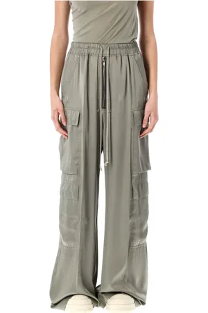 Rick Owens Bukser, Dame, Grå, XS, Uld, Celadon Cargo Bukser
