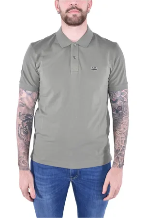 C.P. Company Top, Herre, Grøn, XL, Bomuld, Stræk Piquet Kortærmet Polo