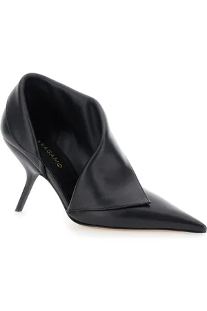 Salvatore Ferragamo Sko, Dame, Sort, 38 1/2 EU, Sort Hælet Litty 85 Sko