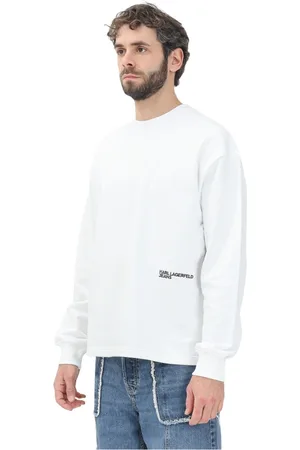 Karl Lagerfeld Sweathshirts & Hoodies, Herre, Hvid, L, Bomuld, Hvide Sweaters