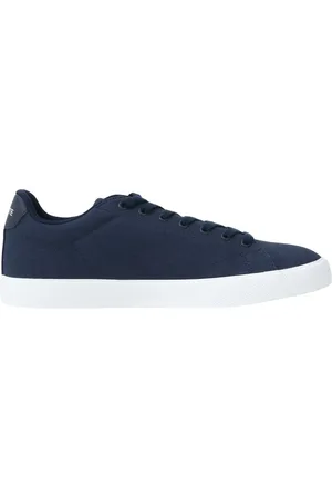 Lacoste Sko, Herre, Blå, 44 EU, Uld, Blå Canvas Lavtop Sneakers