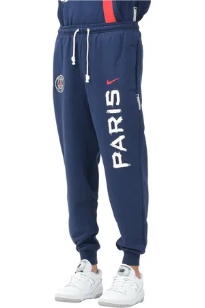Nike Bukser, Herre, Blå, M, Bomuld, Blå Sporty Bukser Paris Saint-Germain