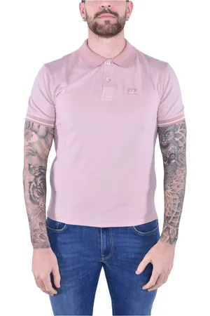 C.P. Company Top, Herre, Lyserød, S, Bomuld, Stræk Piquet Polo Skjorte