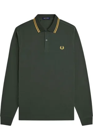 Fred Perry Top, Herre, Grøn, L, Bomuld, Grøn Twin Tipped Polo Skjorte