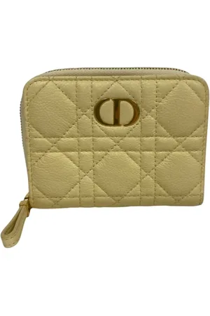 Dior Pre-owned, Dame, Gul, ONE SIZE, Tyl, Pre-owned Laeder punge