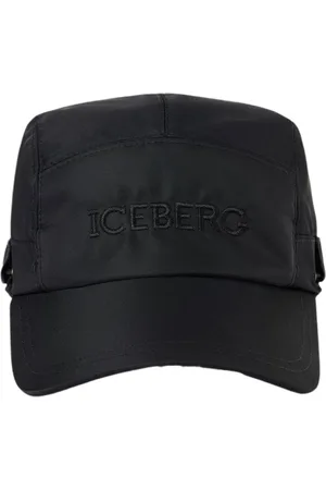 Iceberg Tilbehør, Herre, Sort, ONE SIZE, Nylon, Sort nylon baseballkasket med snor