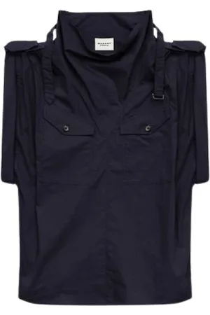 Isabel Marant Bluser & Skjorter, Dame, Sort, XS, Bomuld, Eventyr-inspireret top i bomuld