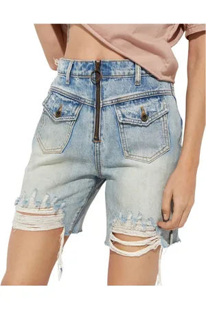 ONE TEASPOON Shorts, Dame, Blå, W23, Denim, High Waist Bridgette Denim Shorts