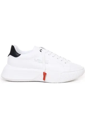 Giuliano Galiano Sko, Herre, Hvid, 43 EU, Læder, Hvide Krokodille Print Læder Sneakers
