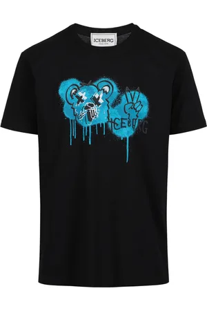 Iceberg Top, Herre, Sort, 3XL, Bomuld, Klassisk sort regular fit hvid bomuld jersey t-shirt