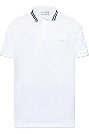 Iceberg Top, Herre, Hvid, 2XL, Bomuld, Polo med logo patch