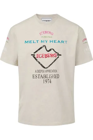Iceberg Top, Herre, , S, Bomuld, Afslappet pasform støvet farvet bomuld jersey T-shirt