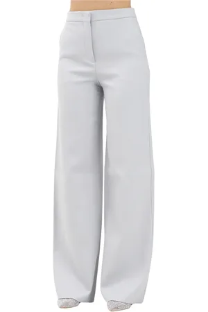 Max Mara Bukser, Dame, Grå, M, Uld, Elegant Grå Palazzo Bukser