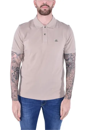 C.P. Company Top, Herre, , L, Bomuld, Stræk Piquet Kortærmet Polo Shirt