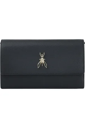 Patrizia Pepe Taske, Dame, Sort, ONE SIZE, Uld, Sort skuldertaske med gyldent Fly Charme