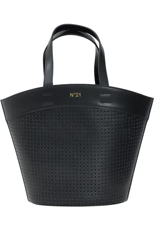 Nº21 Taske, Dame, Sort, ONE SIZE, Uld, Sort perforeret shopper taske